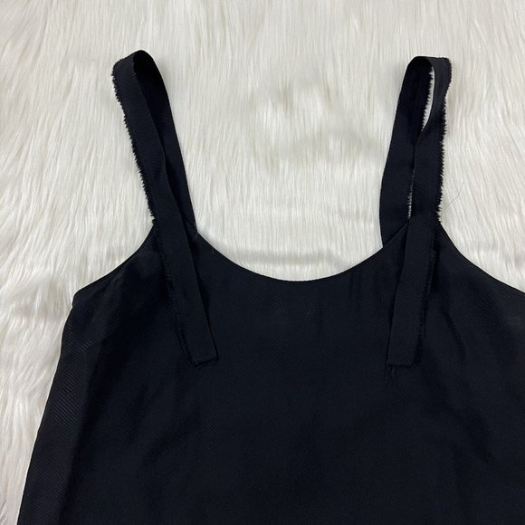 Helmut Lang Women's Size XS  Black Back Tie Jacquard Twill‎ Tank Top - Picture 3 of 12